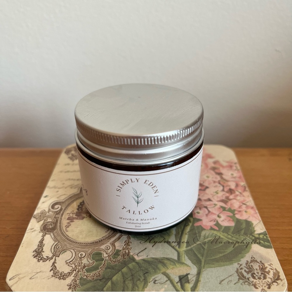 Simply Eden Matcha & Manuka Tallow Exfoliating Scrub 2 oz New